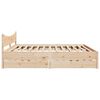 vidaXL Bed Frame with Drawers 180x200 cm Super King Solid Wood Pine