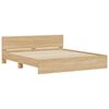 vidaXL Bed Frame with LED without Mattress Sonoma Oak 200x200 cm