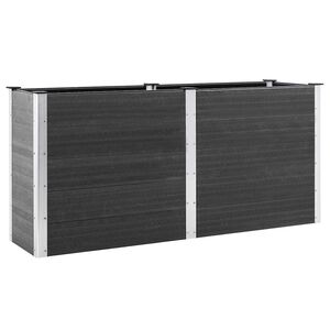 vidaXL Garden Raised Bed 200x50x91 cm WPC Grey