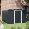 vidaXL Garden Shed 257x298x178 cm Metal Anthracite