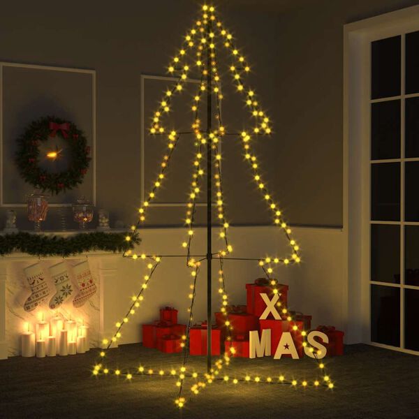 vidaXL Christmas Cone Tree 240 LEDs Indoor and Outdoor 118x180 cm