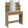 vidaXL Dressing Table with Mirror Artisan Oak 96x39x142 cm