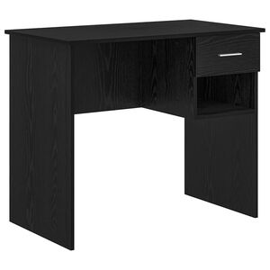 vidaXL Desk with Drawer Black oak 90 x 49.5 x 75 cm Engineered wood