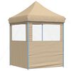 vidaXL Party Tent Folding Beige 200 x 200 x 306 cm Oxford Fabric