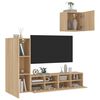 vidaXL 4 Piece TV Wall Units Sonoma Oak Engineered Wood