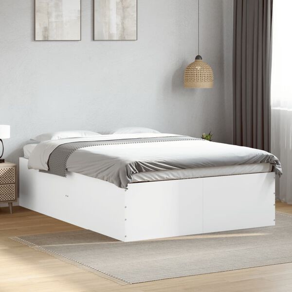 vidaXL Bed Frame without Mattress White 120x190 cm Small Double