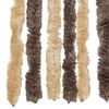 vidaXL Fly Curtain Dark Brown and Beige 56x200 cm Chenille