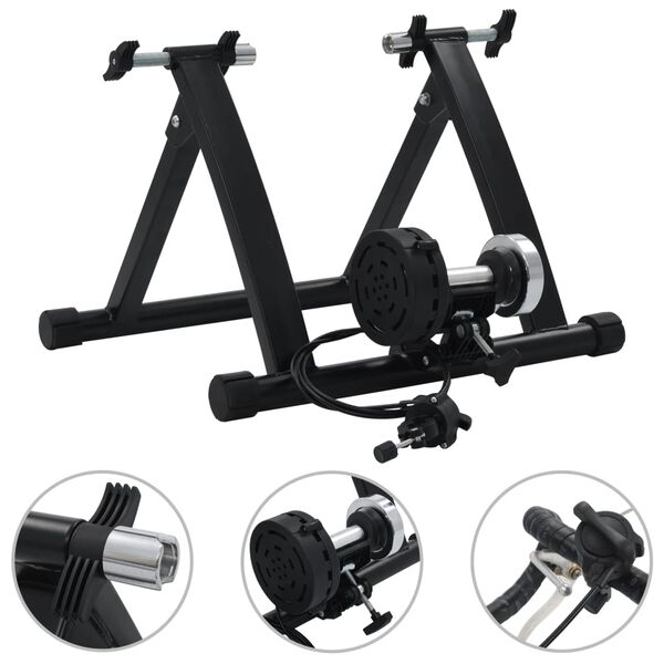 vidaXL Roller Trainer Black 26"-28" Steel Black
