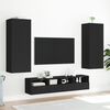 vidaXL TV Wall Cabinet Black 40.5x30x102 cm Engineered Wood