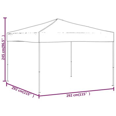 vidaXL Folding Party Tent Taupe 3x3 m