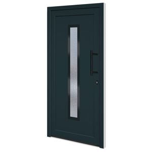 vidaXL Front Door Anthracite 98x200 cm PVC