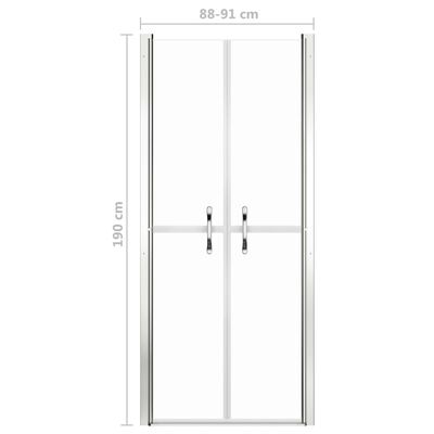 vidaXL Shower Door Clear ESG 91x190 cm