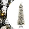 vidaXL Artificial Christmas Tree with 300 LEDs with Stand White 240 cm