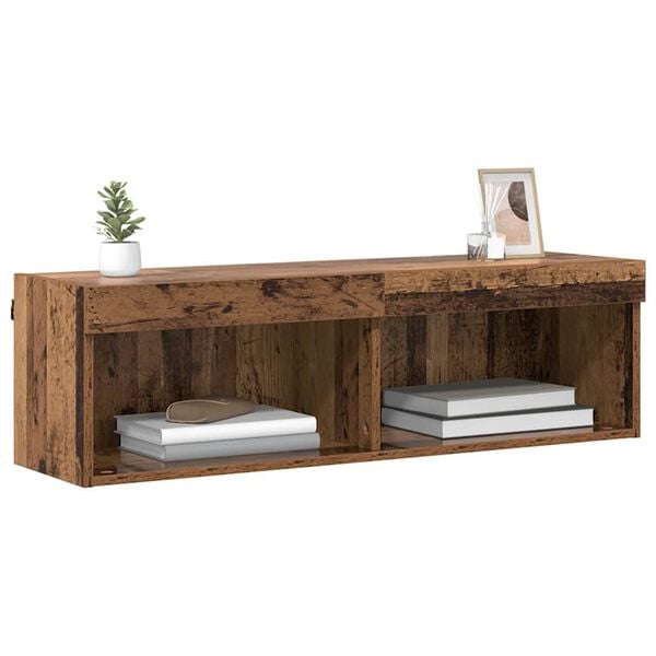 vidaXL TV Cabinet Set Old Wood 100 x 30 x 30 cm Engineered Wood