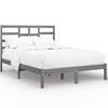 vidaXL Bed Frame without Mattress Grey Solid Wood 120x200 cm