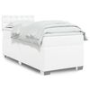 vidaXL Box Spring Bed with Mattress White 80x200 cm Faux Leather