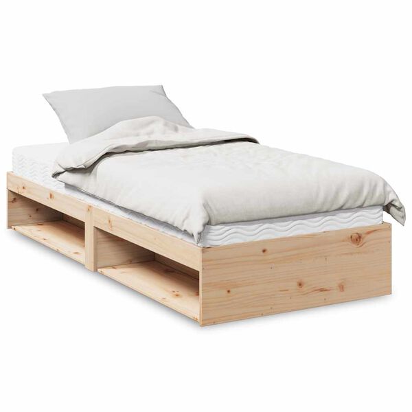 vidaXL Day Bed with Mattress 80x200 cm Solid Wood Pine