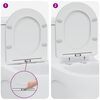vidaXL Toilet Seat White 44 x 36.4 x 3.4 cm Duroplast