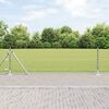vidaXL Fence with Post Silver 0.4 x 25 m Steel