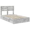 vidaXL Storage Bed Concrete Grey 135 x 190 cm Engineered Wood