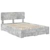 vidaXL Bed Frame Concrete Grey 160 x 200 cm Engineered Wood