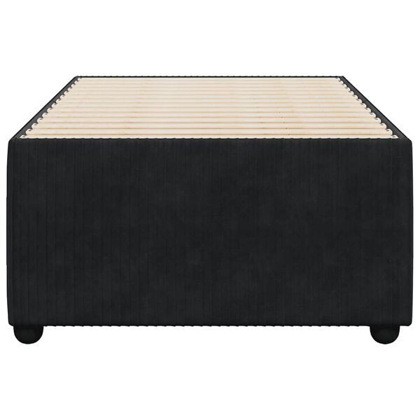 vidaXL Bed Frame without Mattress Black Single Velvet