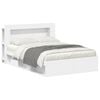 vidaXL Bed Frame with Storage White 160 x 200 cm Engineered Wood