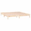 vidaXL LED Bed Frame without Mattress 150x200 cm King Size King Size Solid Wood