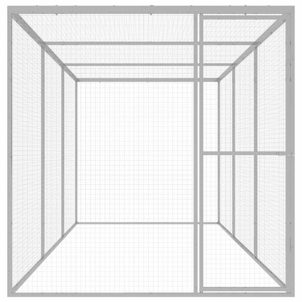 vidaXL Cat Cage 4.5x1.5x1.5 m Galvanised Steel