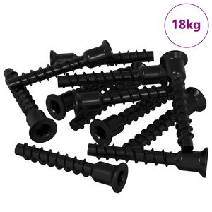 vidaXL Socket Cap Head Screw 3072 pcs Black 10 x 40 mm Iron