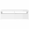 vidaXL TV Cabinet with LED Lights High Gloss White 120x35x40 cm