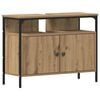 vidaXL Bathroom Vanity Units with Shelf 3 pcs Brown Engineered wood