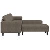 vidaXL Sofa Set Dark grey Faux suede leather