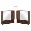 vidaXL Bathroom Furniture Set 5 pcs Brown Oak Engineered wood & Metal