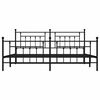 vidaXL Metal Bed Frame without Mattress with Footboard Black 193x203cm