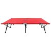 vidaXL Two Person Folding Sun Lounger Red Steel