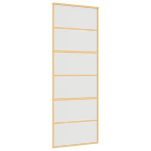 vidaXL Sliding Door Gold 76x205 cm Frosted ESG Glass and Aluminium