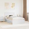vidaXL Bed Frame with Headboard White 120 x 190 cm Solid Pine Wood