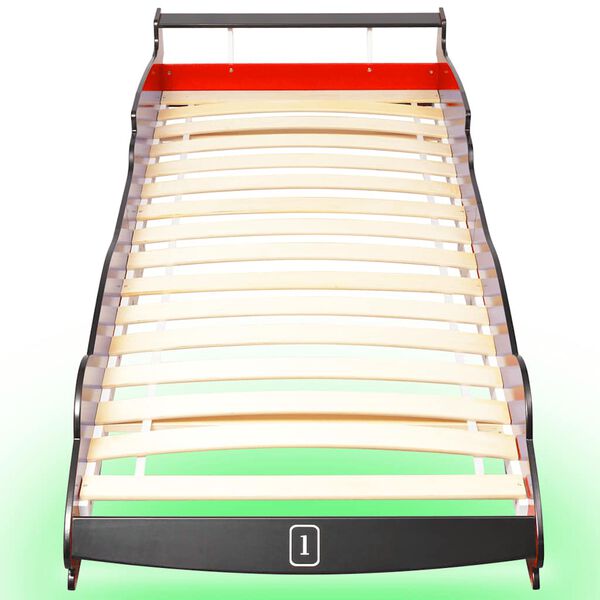 vidaXL Children's LED Race Car Bed 90x200 cm Red
