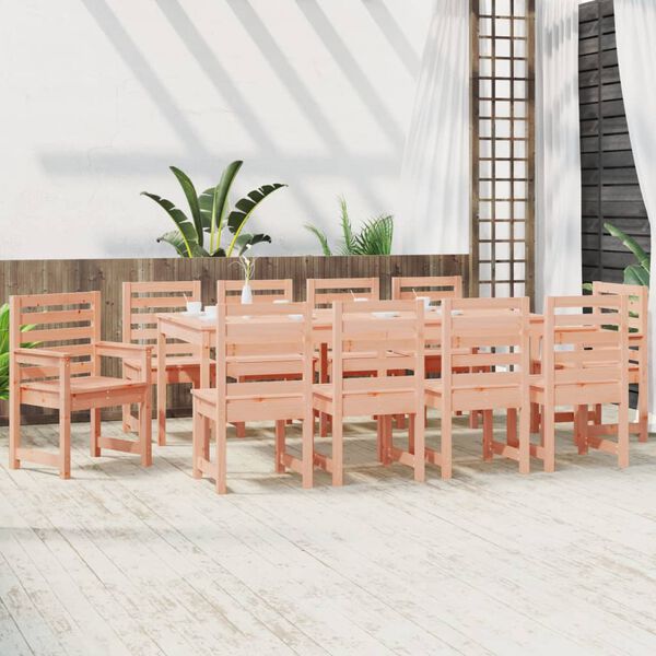 vidaXL 11 Piece Garden Dining Set Solid Wood Douglas