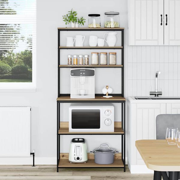 vidaXL Kitchen Shelf Artisan Oak 80 x 40 x 168 cm Engineered Wood