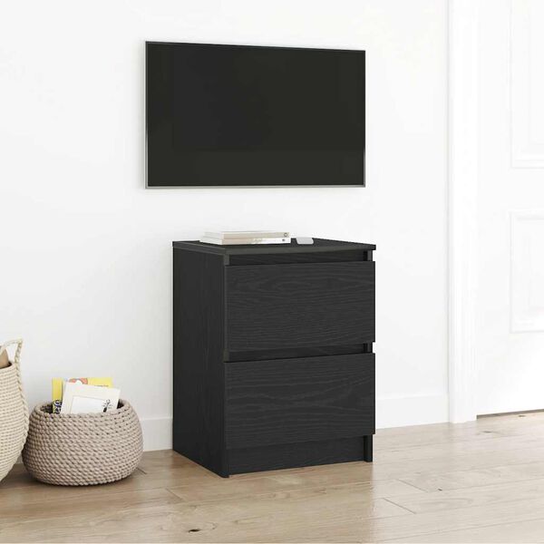vidaXL TV Cabinet Black 40x35x54 cm Engineered Wood