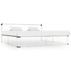 vidaXL Bed Frame without Mattress White Metal 180x200 cm Super King