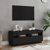 vidaXL TV Cabinet with LED Lights Black 100x35x40 cm