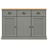 vidaXL Sideboard with Drawers VIGO 113x40x75 cm Grey Solid Wood Pine
