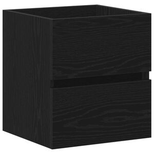 vidaXL Bathroom Sink Cabinet Black Oak 41x38.5x45 cm Engineered Wood