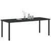 vidaXL Garden Table Black 200 x 80 x 73 cm Solid Teak wood