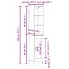vidaXL Highboard Grey Sonoma 34.5x34x180 cm Engineered Wood