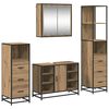 vidaXL Bathroom Furniture Set 4 pcs Artisan Oak Engineered Wood