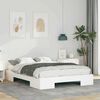 vidaXL Bed Frame White 140 x 190 cm
